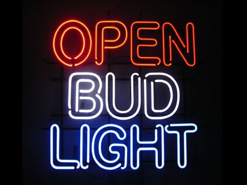 ネオンサイン OPEN & BUD LIGHT ネオン管 照明 店舗装飾 インテリア