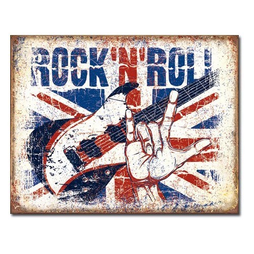 メタルサイン 「Rock'n Roll 」# 2194 ロックンロール 縦31.7×横40.5cm アメリカ製 壁面ディスプレー_画像1