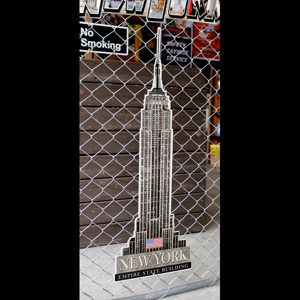 アメリカンスティールサイン「Empire State Building」 PS-186 ／エンパイアステートビル・ニューヨーク／メタルサイン・看板
