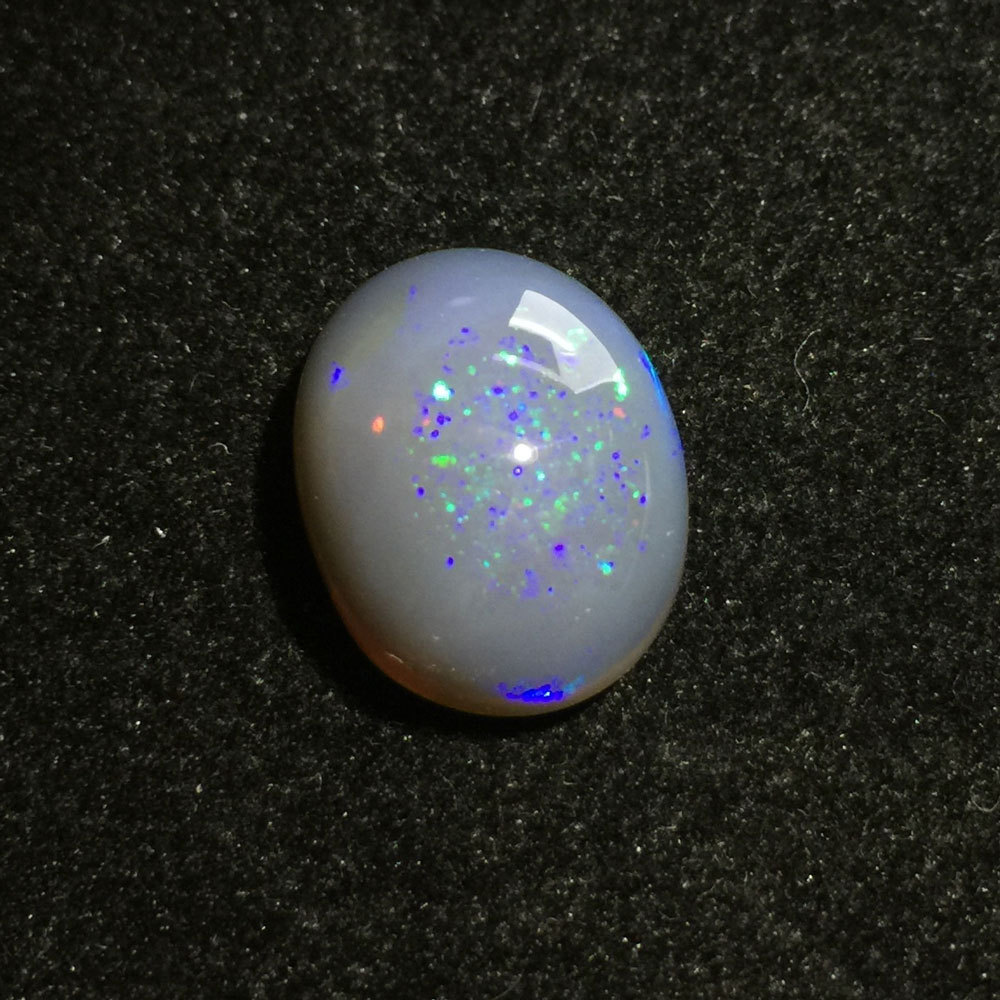 天然ブラックオパール 【動画有】 ルース 6.961ct 大粒 星屑遊色 ライトニングリッジ産 【ファーストコレクション】02193