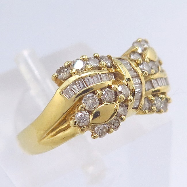 在庫限り】 13号 ダイヤモンド1.00ct リング 指輪 イエローゴールド