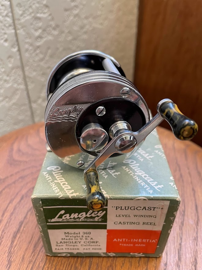 Vintage LANGLEY PLUGCAST Model 360 ダイレクトリール ラングレー検）ビンテージ オールド シェイクスピア フルーガー ブロンソン