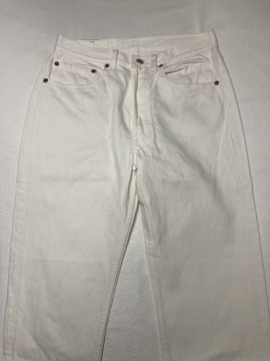 W31 ◆ LEVI’S ◆ リーバイス501 90s USA製 ホワイト ジーンズ 約W75 L75 cm 白_画像1