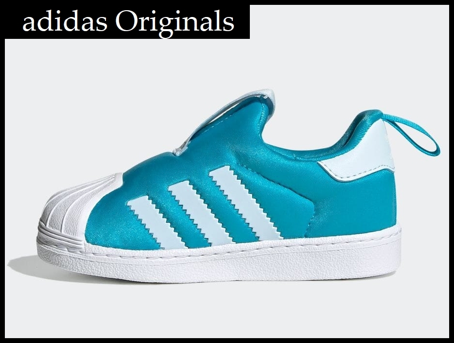 送料無料 新品 adidas Originals アディダス 21AW FZ2992 SS 360 ラバーシェルトゥ スリッポン スニーカー シューズ ブルー 12.0cm ③_画像2