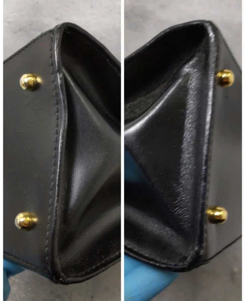 1円 極美品 GUCCI オールドグッチ レディロック ボックスカーフ レザー