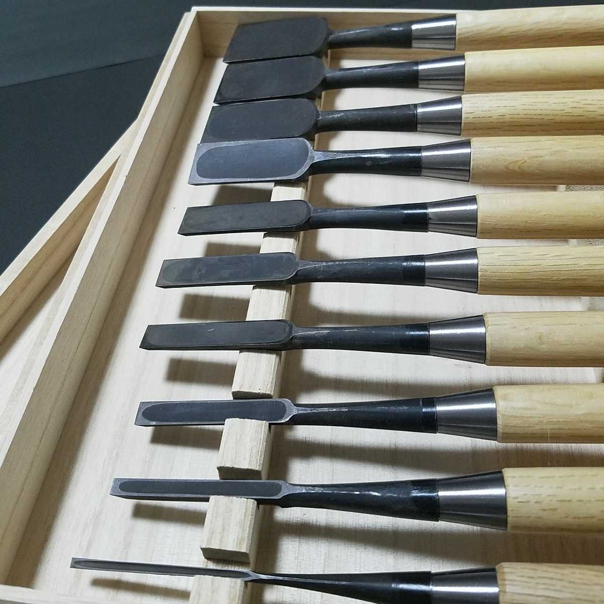 新品未使用 長期保管品 長弘 追入鑿 総面取り 桐箱入【検清久清 新品未使用 長期保管品 長弘 追入鑿 総面取り 桐箱入【検清久清