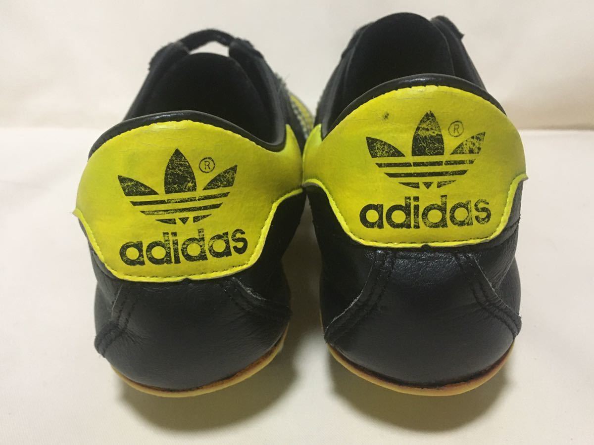 80\'s ценный неиспользуемый товар Франция производства Adidas Vintage регби обувь flat хвост . 2 такой же type новый товар не использовался World Cup US9 27cm