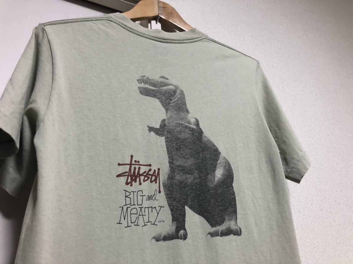 【送料無料！】90sヴィンテージ MADE IN USAオールドステューシー Tシャツ 黒タグ 恐竜 oldstussy remixed classics big and meaty T-REX_画像10