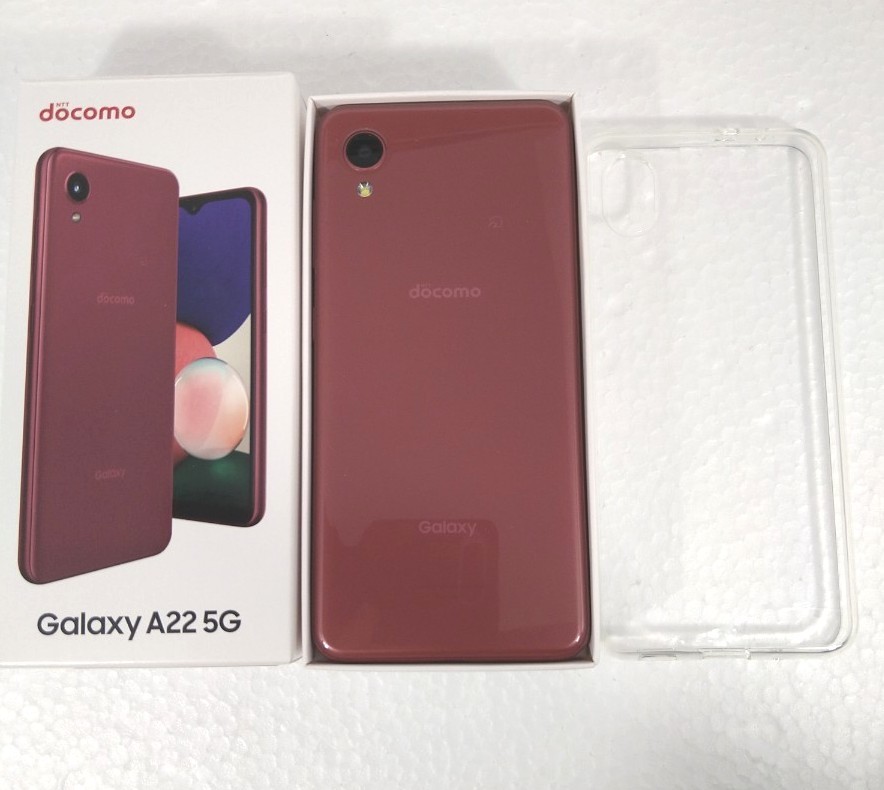 新作モデル 5G A22 Galaxy 新品未使用 レッド docomo ケース付き - SAMSUNG