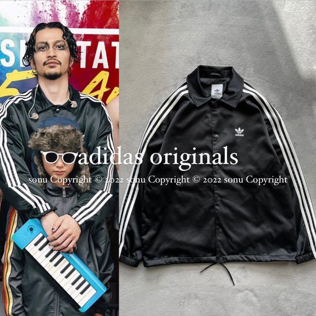 美品 常田大希 着 adidas originals satin coach jacket サテンコーチ