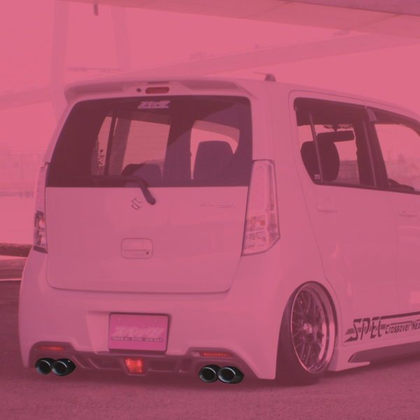 ダイハツ タントカスタム LA600S 専用 マフラー ロゴ入り( SPEC! リアディフューザー Ver,2 Ver,3 Ver,4 専用品 ) 社外品_画像2