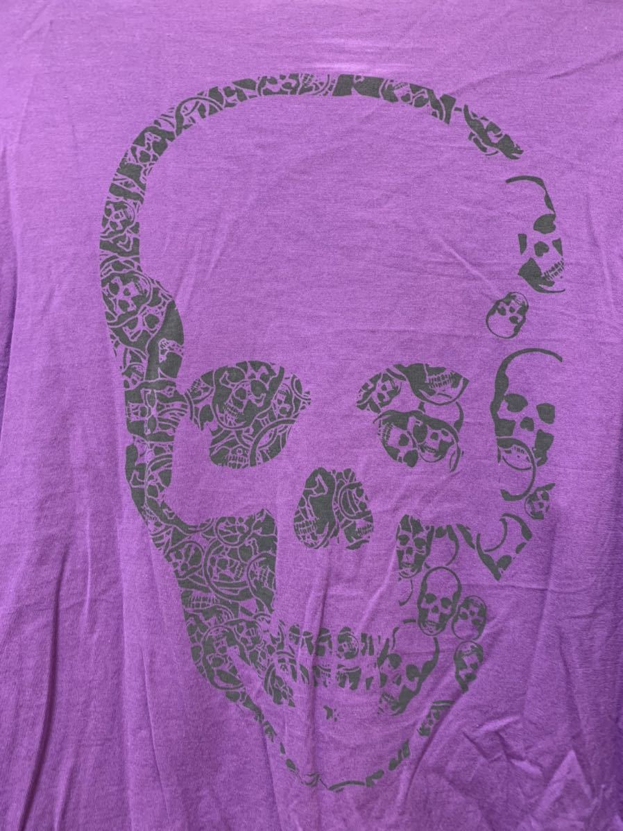 ルシアンペラフィネ　 lucienpellatfinet Tシャツ　メンズ　半袖　髑髏　ドクロ　ロンT 紫　長袖Tシャツ 正規品　イタリア製　italy