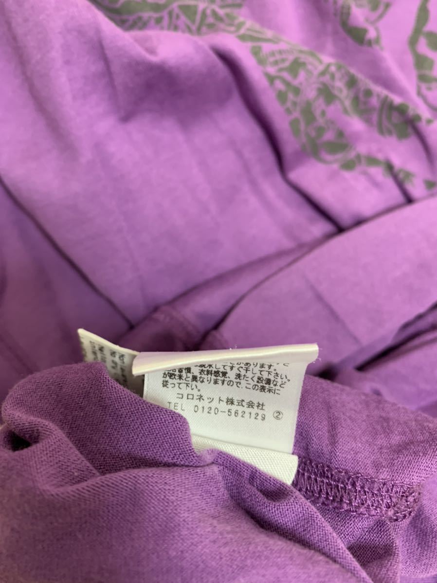 ルシアンペラフィネ　 lucienpellatfinet Tシャツ　メンズ　半袖　髑髏　ドクロ　ロンT 紫　長袖Tシャツ 正規品　イタリア製　italy