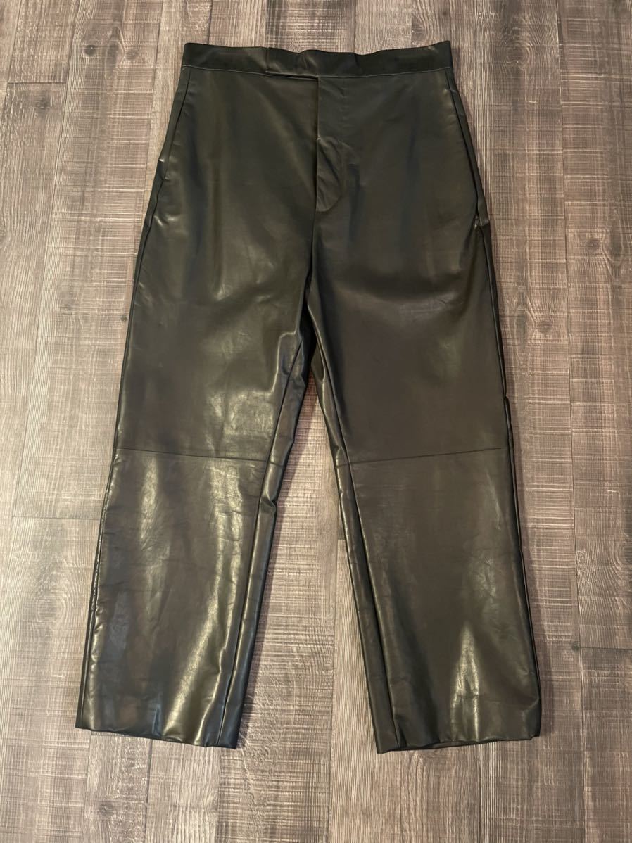 rick owens リックオウエンス クロップド レザー パンツ 48 サルエル