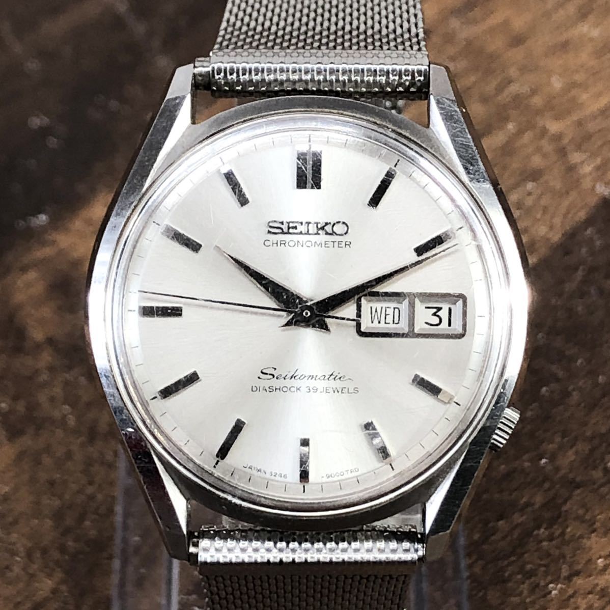 1スタ 極希少! 稼働 SEIKO セイコーマチック 39石 クロノメーター 6245