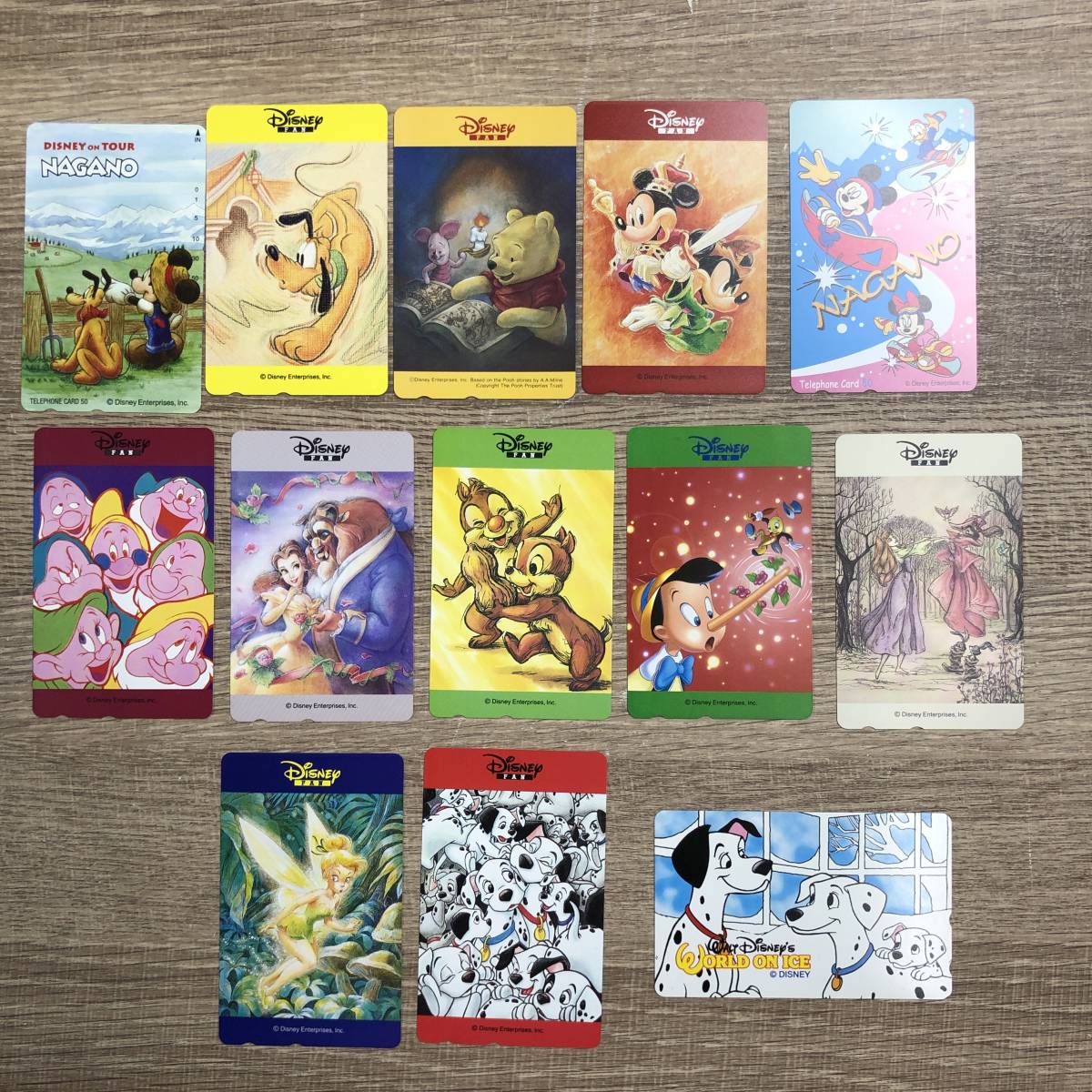 1円スタート テレカ Disney ディズニー 50度数 24枚 額面12000円 