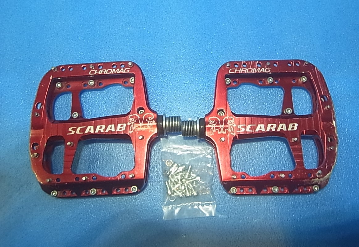 #S319#CHROMAG SCARAB MTBフラットペダル レッド_画像2