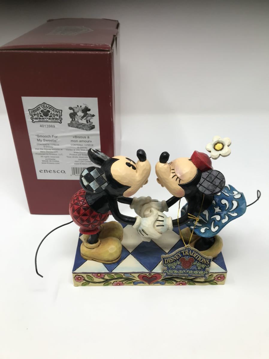 kiss!!!!! ミッキーマウス　ミニーマウス　フィギュア　GIFT! 　 ジムショア　Enesco For Smooch For My Sweetie! 4013989 Jimshore_画像1