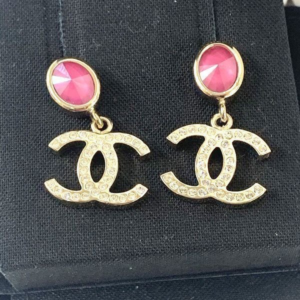 送料無料】CHANEL シャネル ココマーク ラインストーンピアス ドロップ