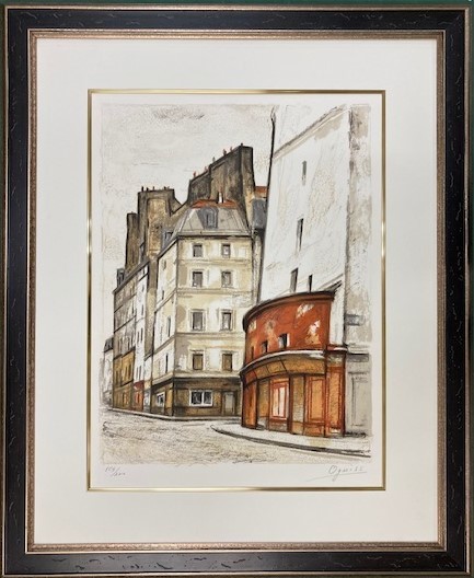 【特価】　≪　　荻須高徳 　　≫　　オリジナル リトグラフ【石版画】　 　RUE SAINT-DENIS　　 1970年　　 OGUISS_画像1