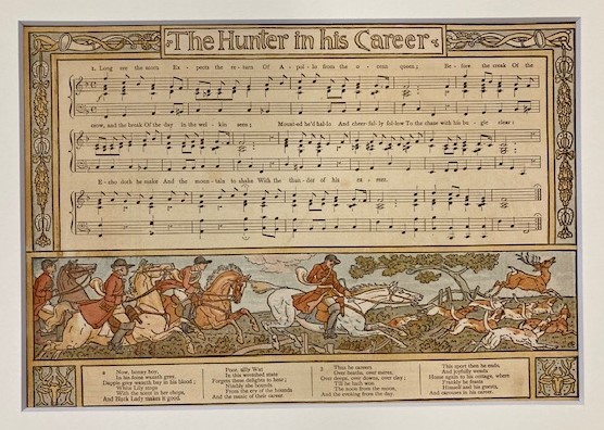 【特価】　≪　　ウォルター　クレイン　　≫　 オリジナルリトグラフ【石版画】　　PAN PIPES 　 ⅩⅧ　　1883年　　WALTER CRANE