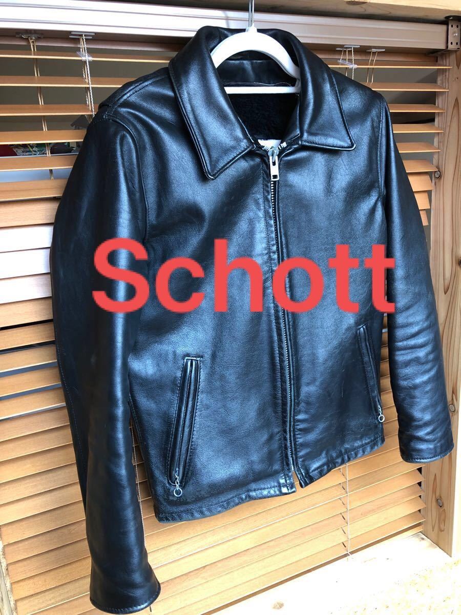 Schott シングル ライダース 36 インナーあり | yachaqs.com