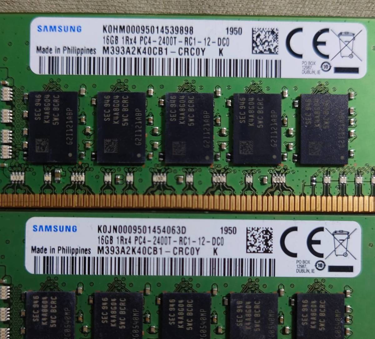 当季大流行 KN2156 SAMSUNG 【サーバ用】 16GB×4枚セット PC4-2400T