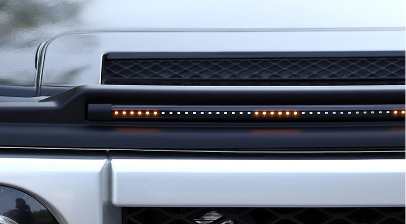 FJクルーザー GSJ15W型 2010-2018フロントバンパー エンジンフード グリル LED ライト ランプ 流れるウインカー連動 外装 カスタム_画像6