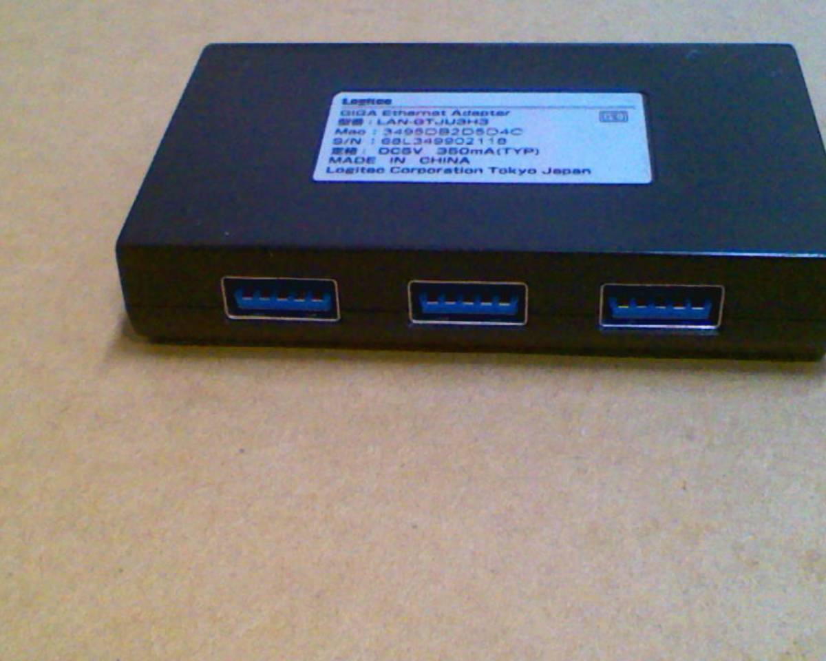 Logitec USB3.0 ギガ Ethernatアダプタ― /LAN-GTJU3H3