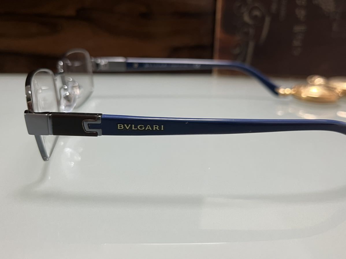 ◆激レア◆BVLGARI◆ブルガリ◆メガネ◆メンズ◆青◆ブルー◆レンズあり_画像4