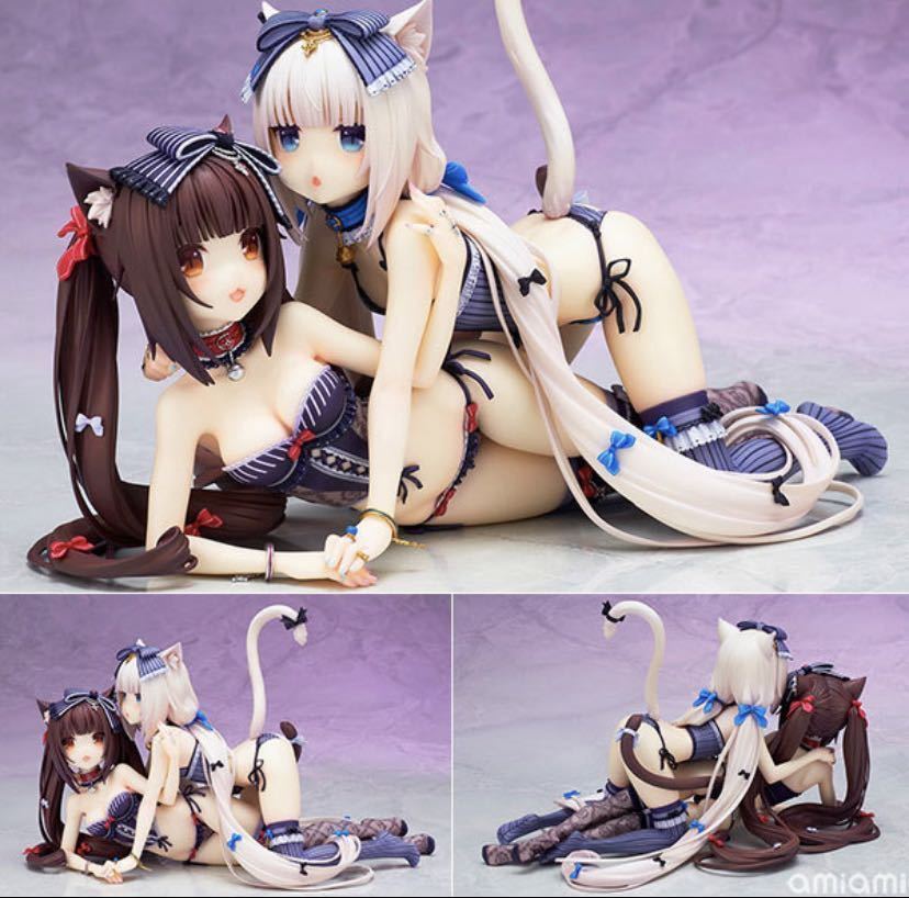 即決 新品未開封 フレア ネコぱら フィギュア バニラ&ショコラ二体