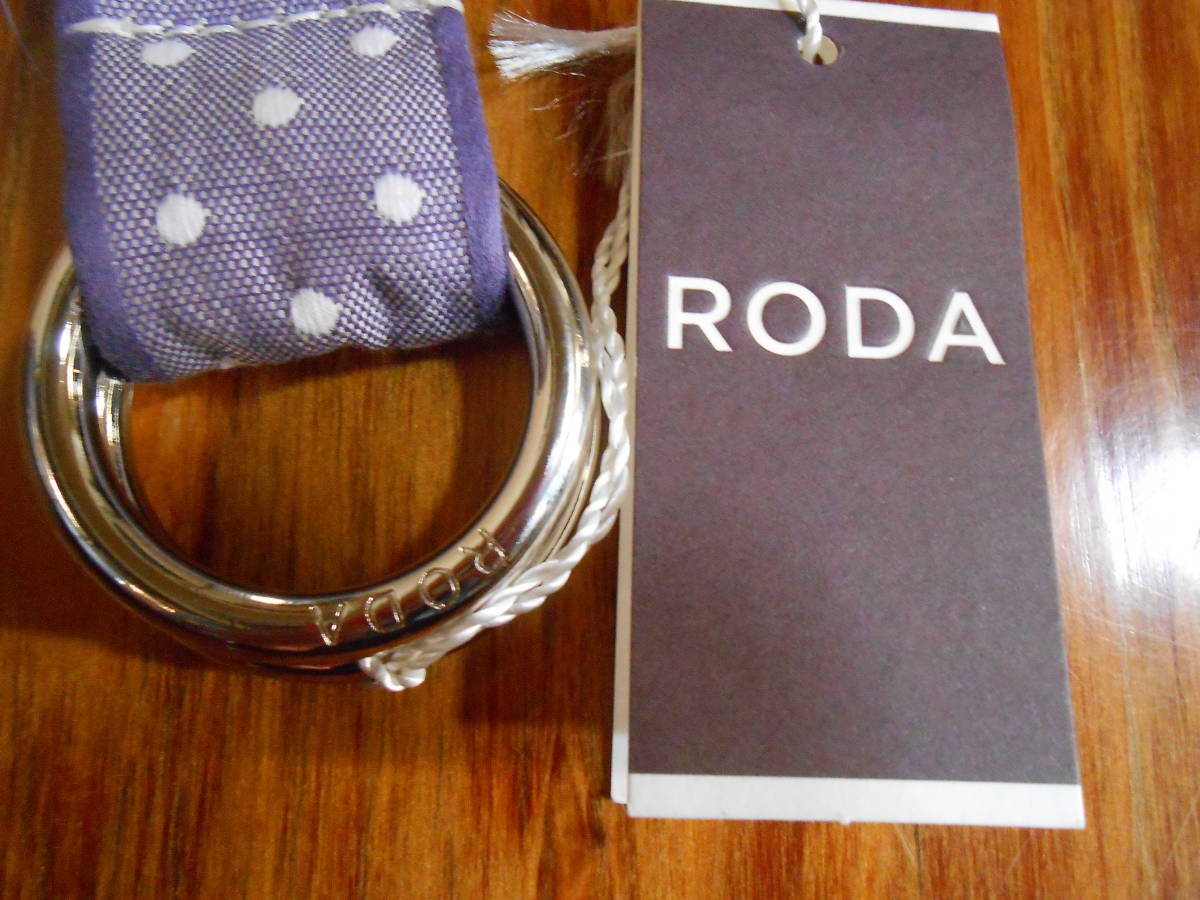 未使用タグ付き イタリア RODA 美しい織り＆刺繍のドット柄のベルト USのSサイズ/日本サイズのMの画像2