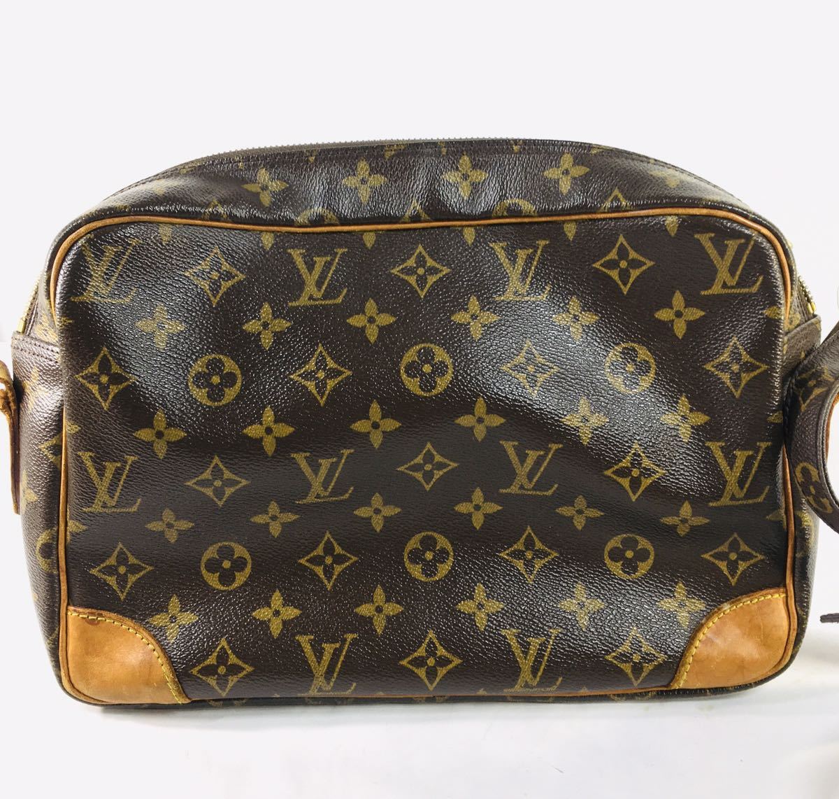 ◇1円★ LOUIS VUITTON ルイヴィトン ショルダーバッグ ナイル M45244 モノグラム キャンバス ブラウン ベタ無 used ジャンク _画像4