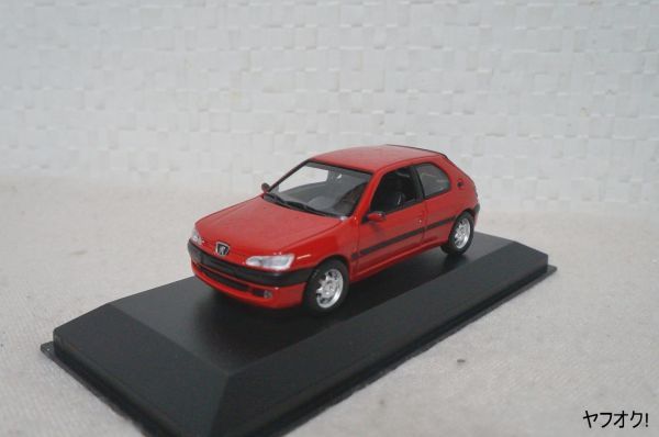 ミニチャンプス プジョー 306 1998 1/43 ミニカー 赤