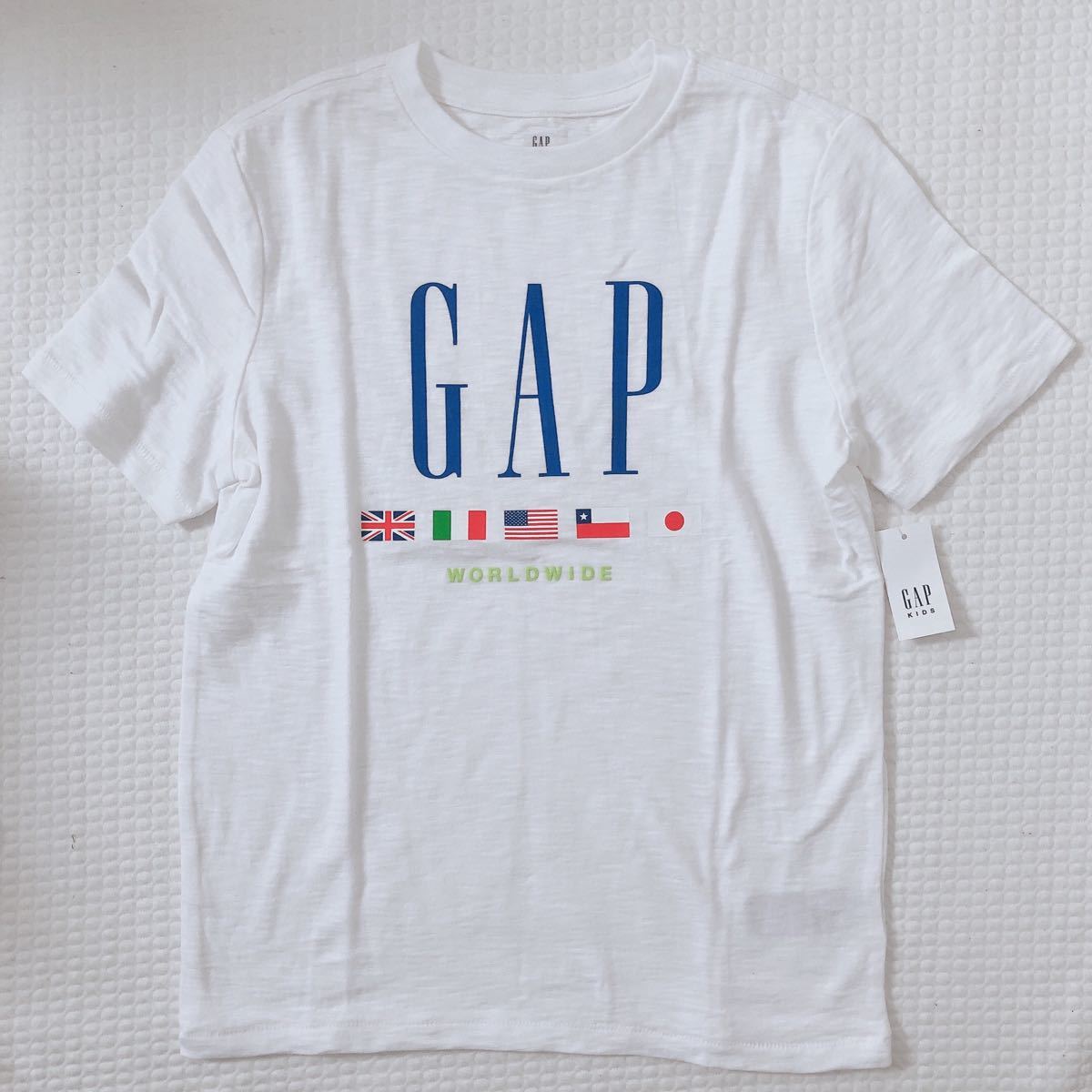 PayPayフリマ｜ギャップ GAP 半袖 Tシャツ ロゴTシャツ 白 トップス 新品 未使用 タグ付き 男の子 130