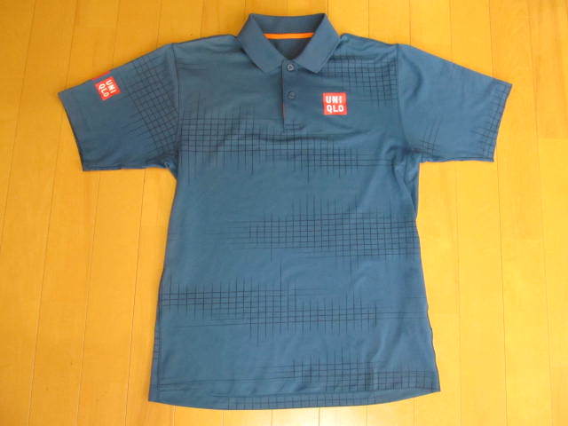 錦織 圭【UNIQLO】ユニクロ 錦織圭モデル テニスユニフォーム ポロ 青