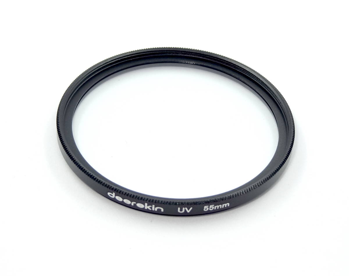 deerekin 薄枠 SLIM UV 55mm レンズフィルター 保護フィルター プロテクトフィルター 広角レンズ対応 簡易ケース付き 新品・未使用_画像3