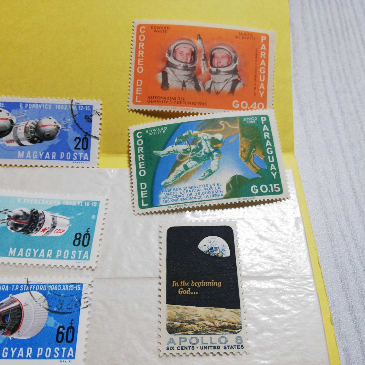 趣味の郵便切手　No.1　宇宙　アポロ8号　パラグアイ　良品専科切手コイン_画像4