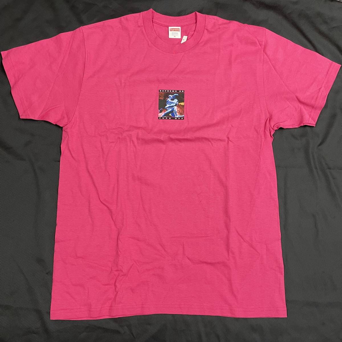 日本に Or Supreme Supreme 17ss Fuck 未使用 ピンク 半袖 Tシャツ オフ ファック オア シュプリーム XLサイズ Tee Off XLサイズ以上
