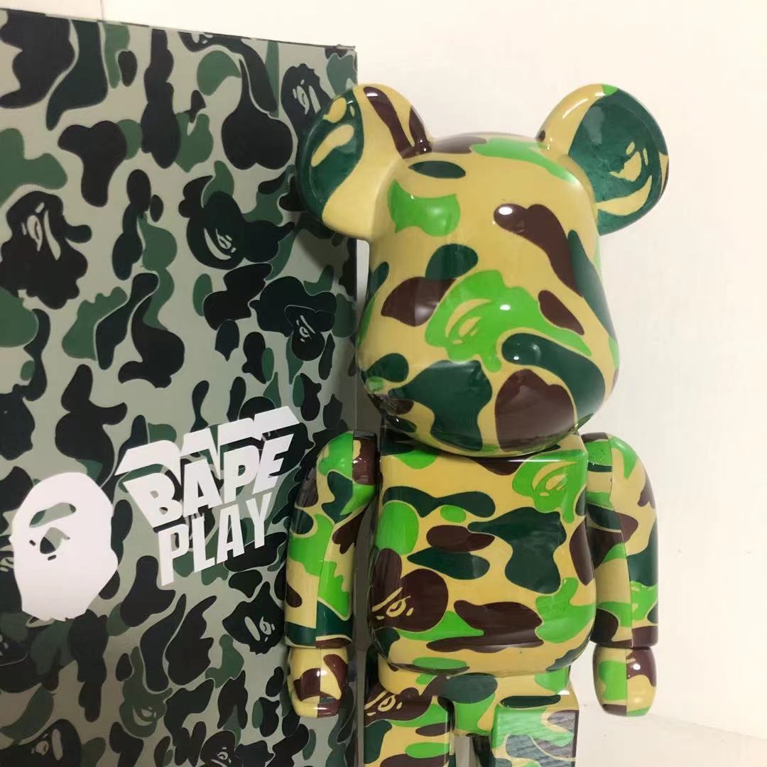 BE@RBRICK × BAPE（R） 400％ GREEN ベアブリック メディコム トイ MEDICOM TOY コレクション 280mm_画像2