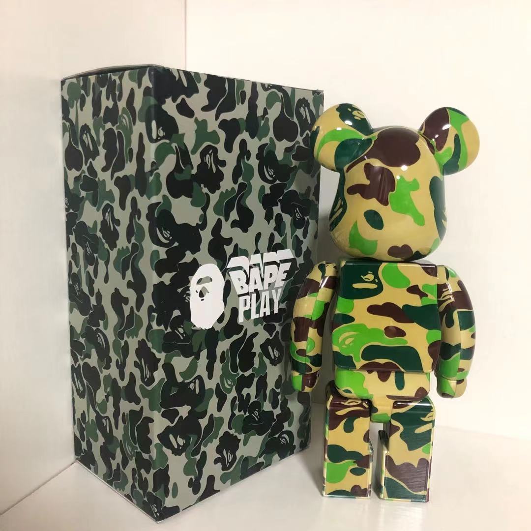 BE@RBRICK × BAPE（R） 400％ GREEN ベアブリック メディコム トイ MEDICOM TOY コレクション 280mm_画像3