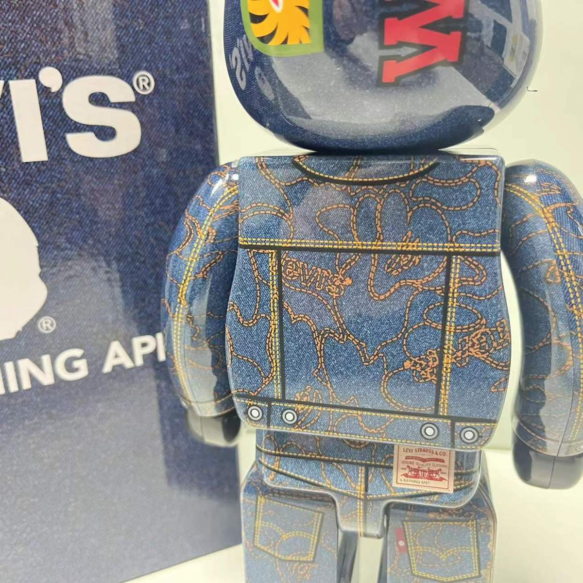 BE@RBRICK BAPE(R) × Levi's(R) ベアブリック コラボ MEDICOM TOY 400% メディコム トイ_画像4