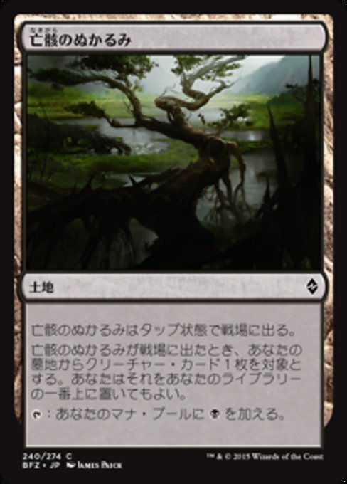 MTG ■土地/日本語版■ 《亡骸のぬかるみ/Mortuary Mire》★FOIL★ 戦乱のゼンディカー BFZ_画像1