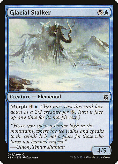 MTG ■青/英語版■《氷河の忍び寄り/Glacial Stalker》 タルキール覇王譚 KTK_画像1