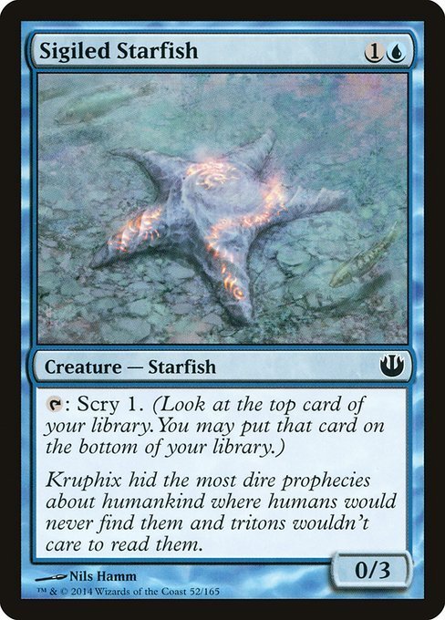 MTG ■青/英語版■《印章持ちのヒトデ/Sigiled Starfish》★FOIL★ ニクスへの旅 JOU_画像1