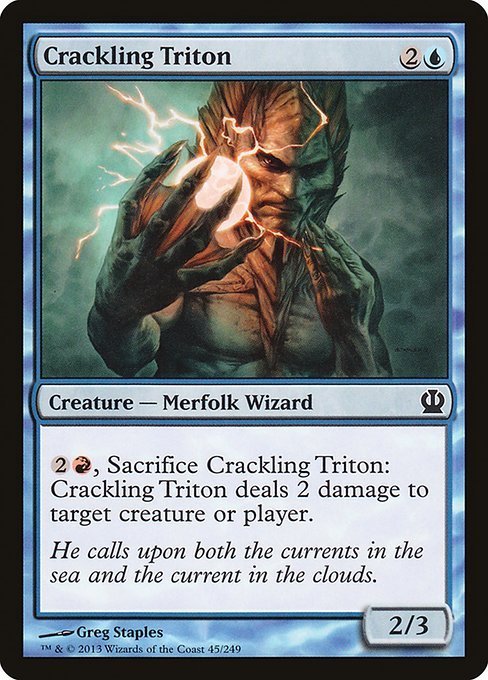 MTG ■青/英語版■《はじけるトリトン/Crackling Triton》★FOIL★ テーロス THS_画像1