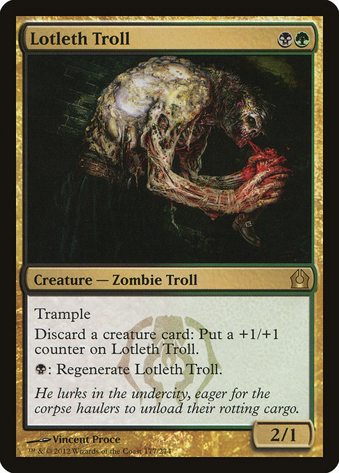 MTG ■金/英語版■ 《ロッテスのトロール/Lotleth Troll》ラヴニカへの回帰 RTR_画像1