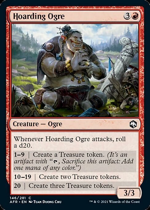 MTG ■赤/英語版■ 《溜め込むオーガ/Hoarding Ogre》★FOIL★フォーゴトン・レルム探訪　AFR_画像1