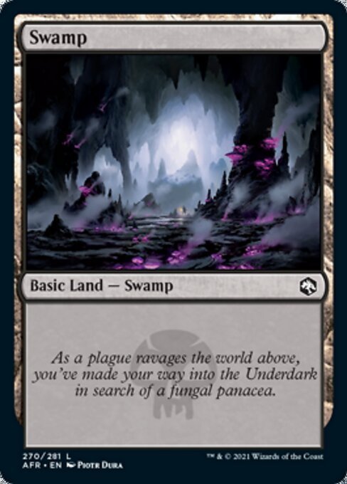 MTG ■土地/英語版■ 《沼/Swamp》★FOIL★フォーゴトン・レルム探訪　AFR_画像1