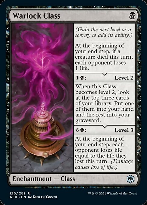 MTG ■黒/英語版■ 《ウォーロック・クラス/Warlock Class》フォーゴトン・レルム探訪　AFR_画像1